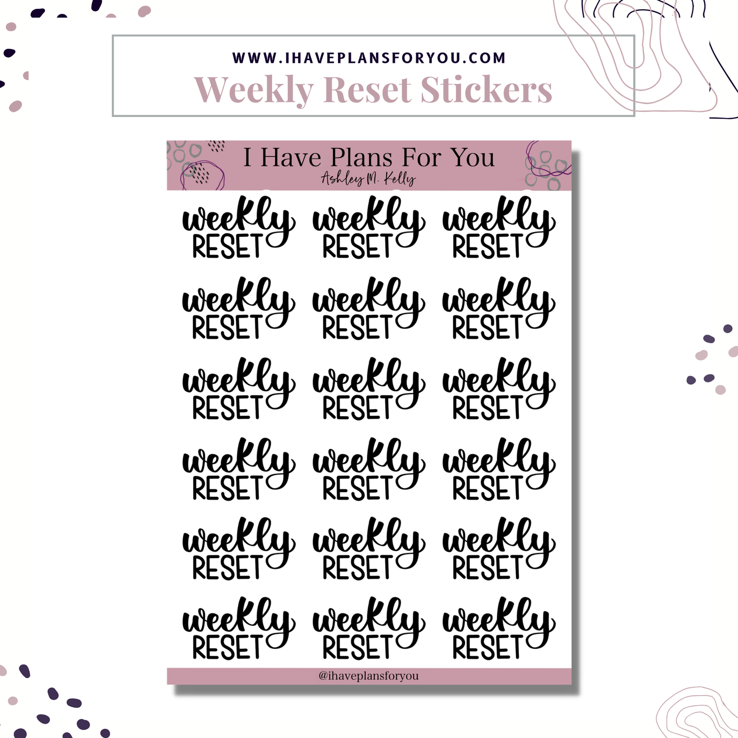 Weekly Reset Sticker Sheet