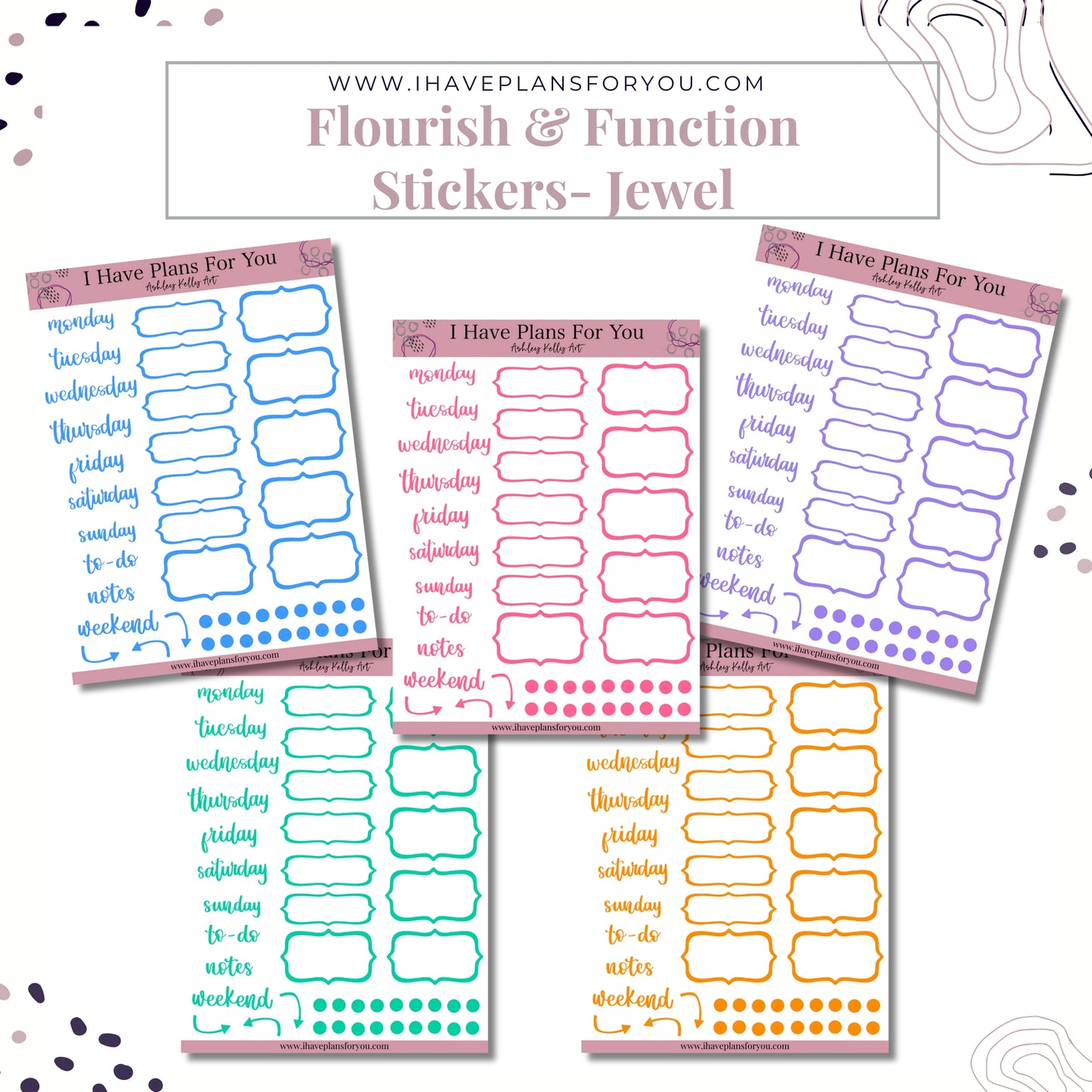 Flourish & Function Stickers - Jewel