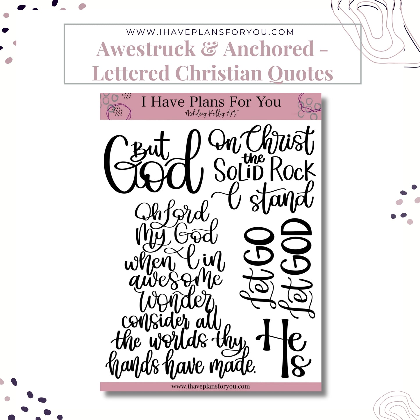 Awestruck & Anchored - Lettered Christian Quotes