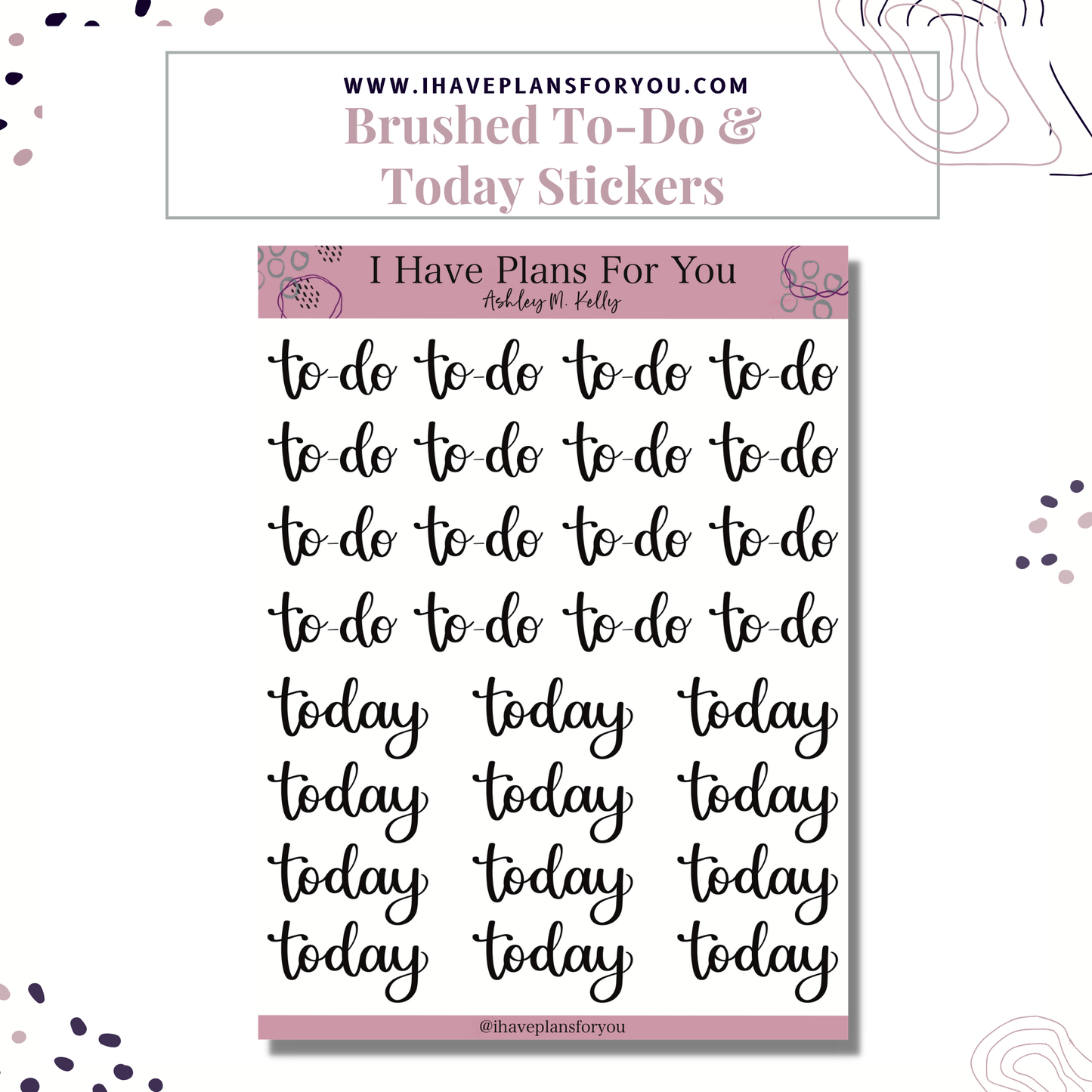 To Do, Today, Priorities, Important and Remember Stickers