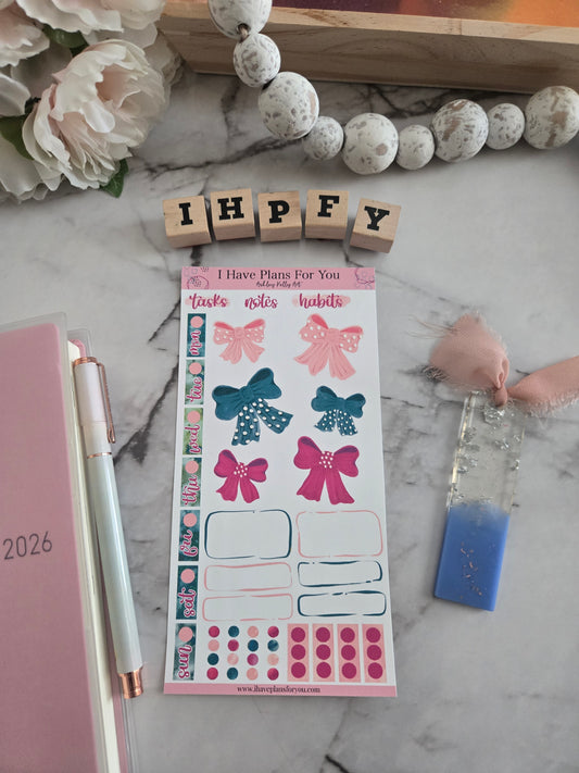 Pretty Pearly Bows Hobonichi Weeks Stickers