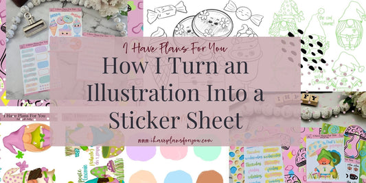 How I Turn an Illustration Into a Sticker Sheet