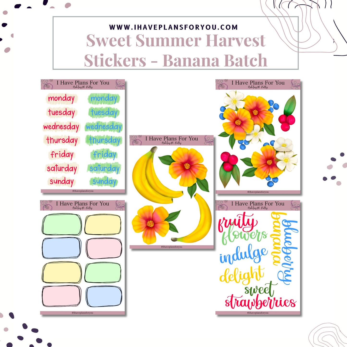 Sweet Summer Harvest Sticker Set