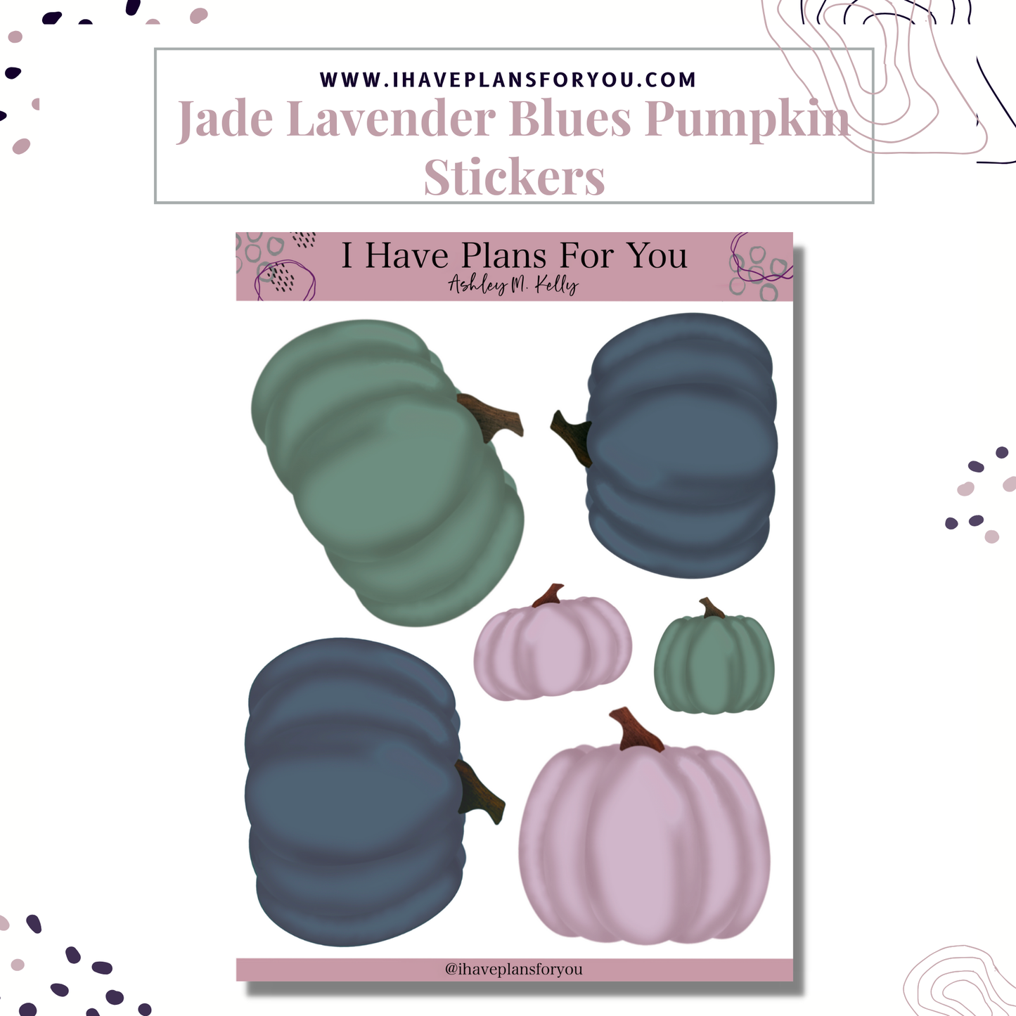 Hand Drawn Pumpkin Stickers for Fall
