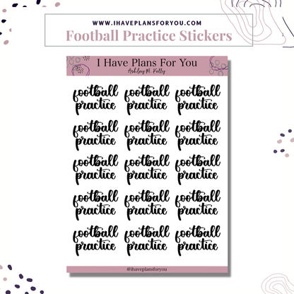 Football Practice Stickers