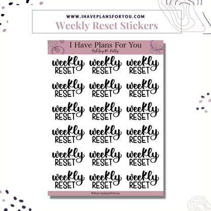 Weekly Reset Sticker Sheet