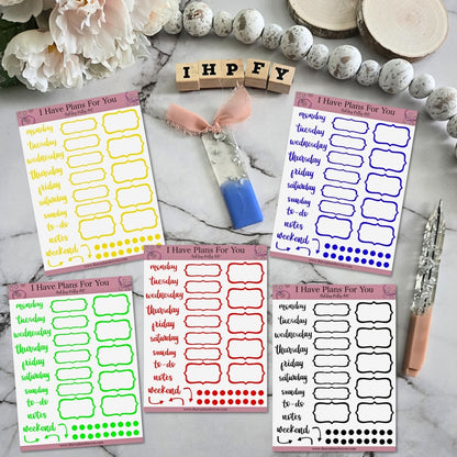 Flourish & Function Stickers - RGBYB