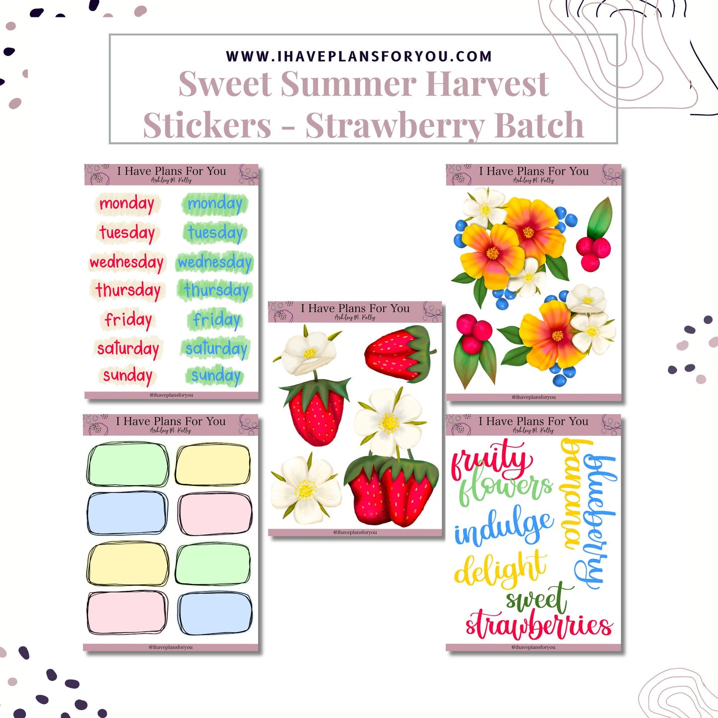 Sweet Summer Harvest Sticker Set