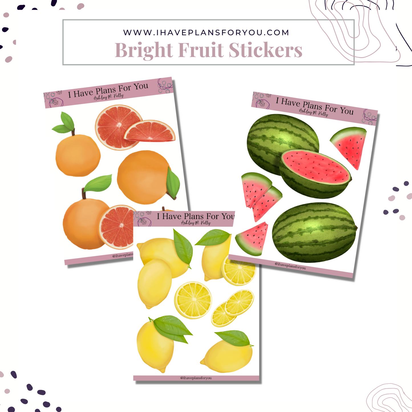 Bright Fruit Stickers