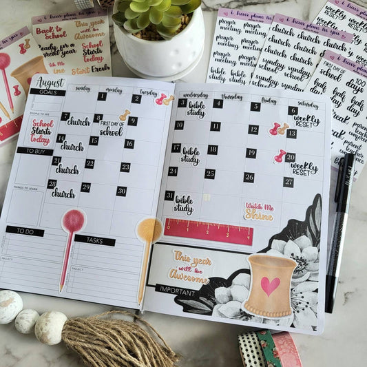 Prayer Meeting and Bible Study Stickers  - Planner and Bullet Journal Stickers