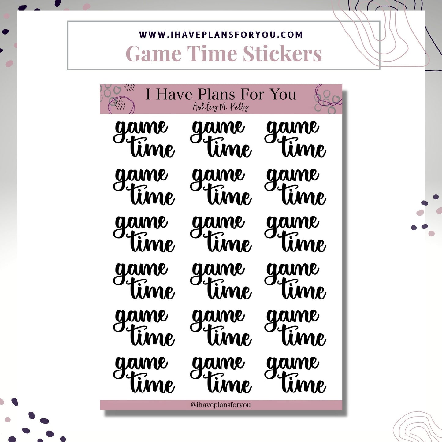 Game Time Stickers  - Planner and Bullet Journal Stickers