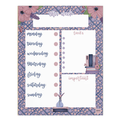 Books & Bibliophiles Weekly Planner Pad