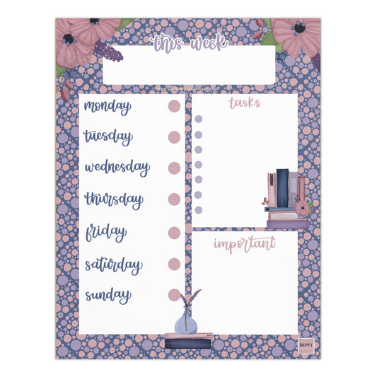 Books & Bibliophiles Weekly Planner Pad