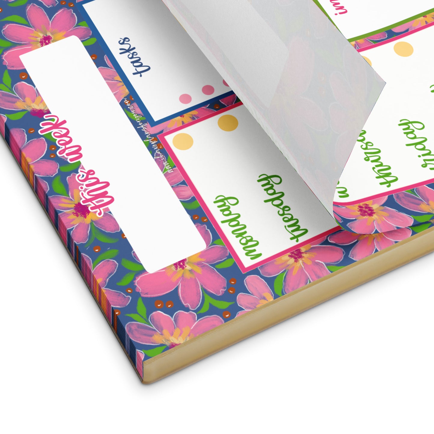 Berry Floral Burst Weekly Planner Pad