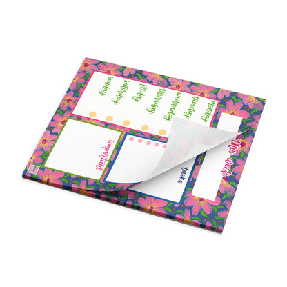 Berry Floral Burst Weekly Planner Pad