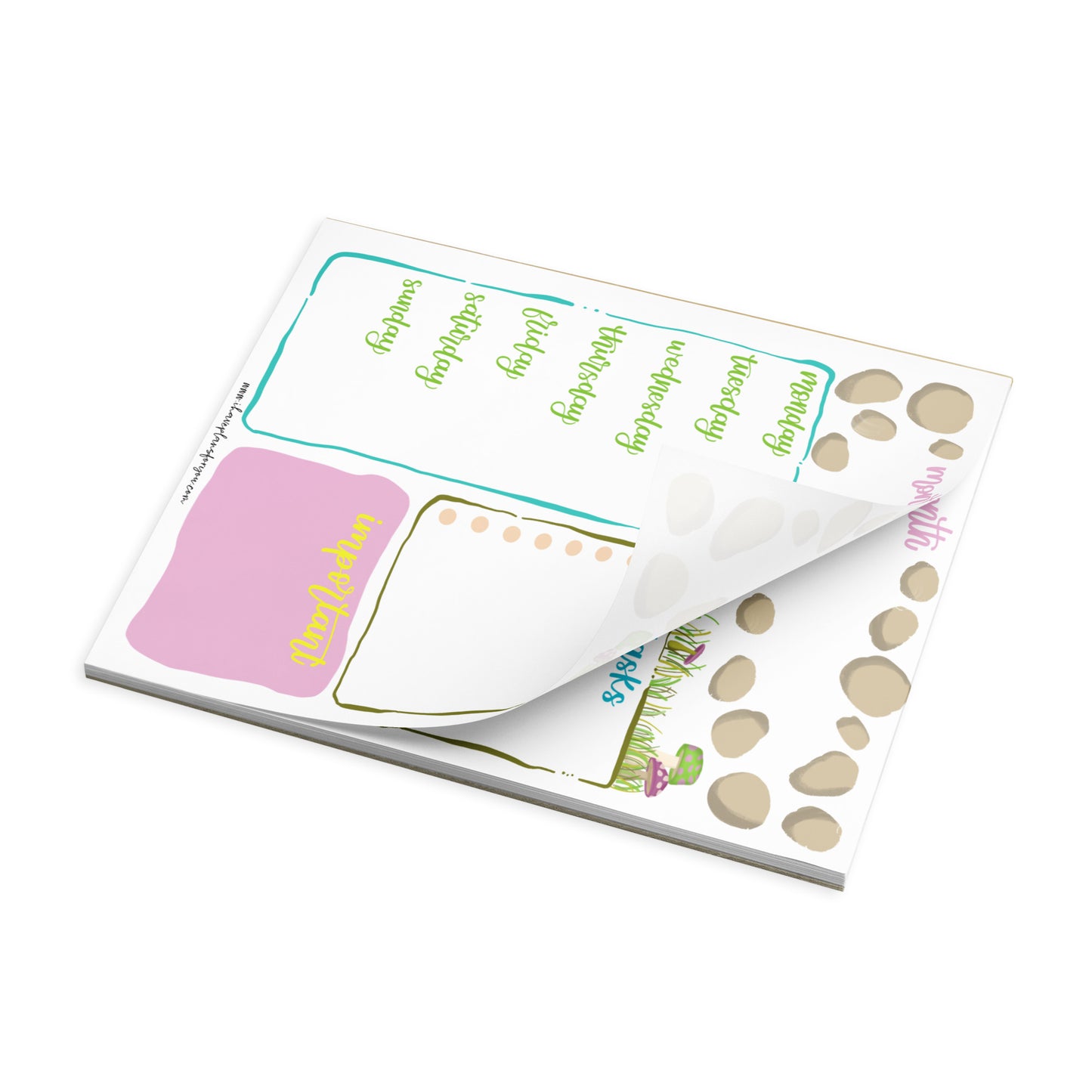 Shroomy Little Gnomes Weekly Planner Pad