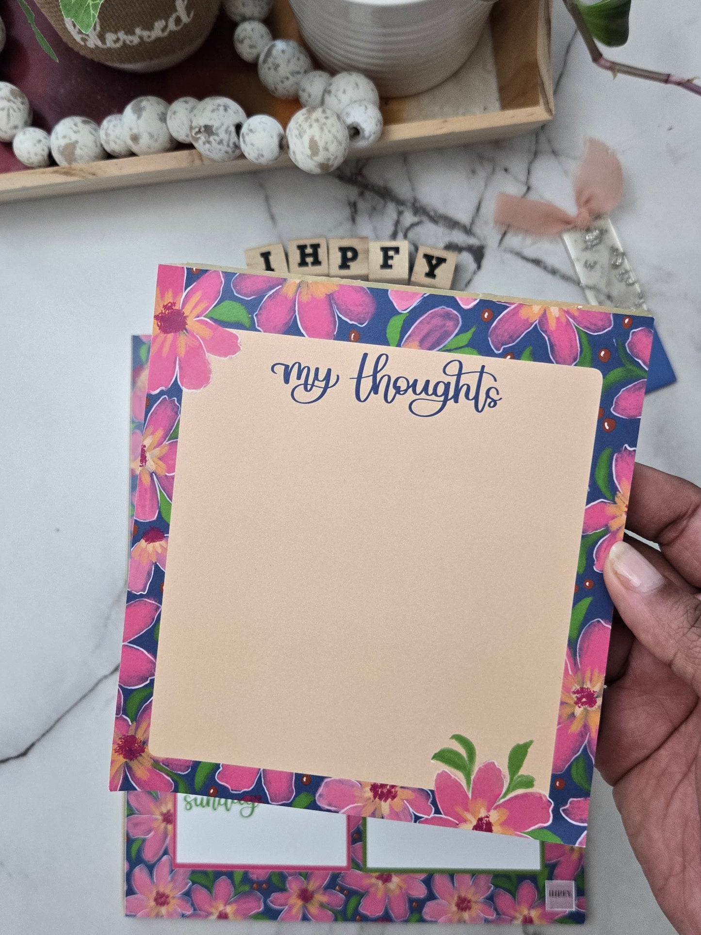 Berry Floral Burst Notepad